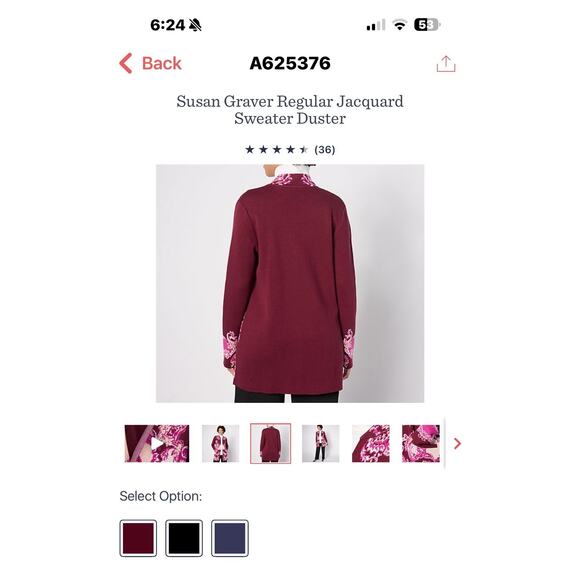 Susan Graver Weekend L Open Jacquard Duster Cardigan Stand Collar Blue Tan - Picture 12 of 15